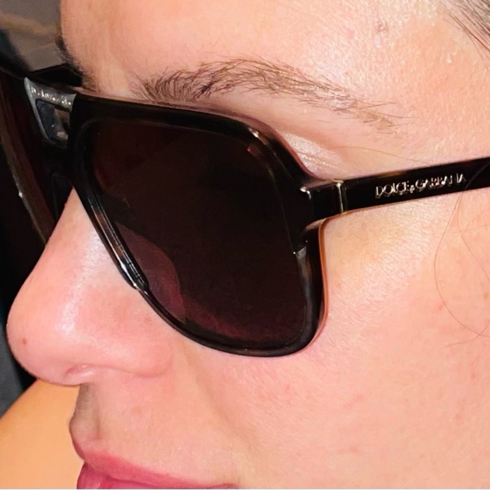 Pre loved gently used Dolce & Gabbana sunglasses (unisex) dark brown-ish